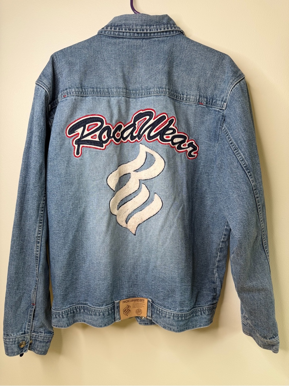 Authentic Rocawear Light Wash  Denim Jacket. Men’s XL. Y2K. Hip Hop. Jay-Z